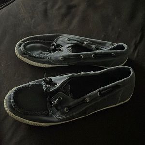 Sperry Womens Size 10 Navy Slip On Boat Shoes